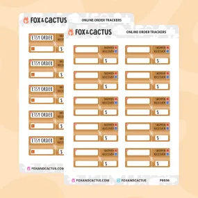 Online Order Tracker Stickers