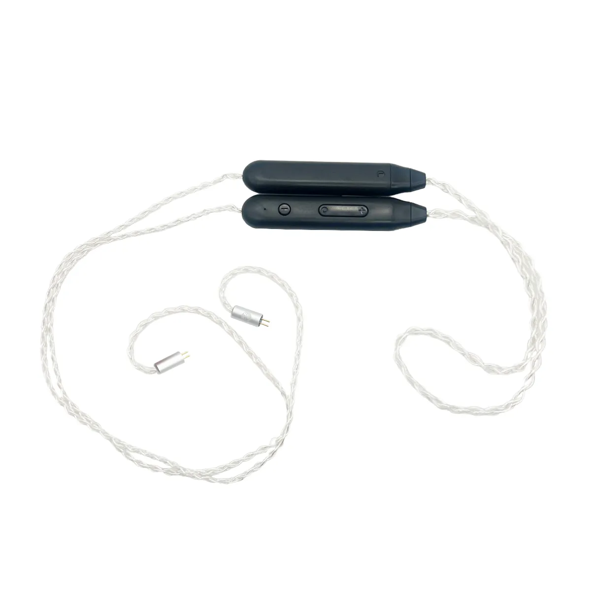 Ovar 2-pin 4-core Silver Bluetooth 5.4 Cable with Mic   Remote