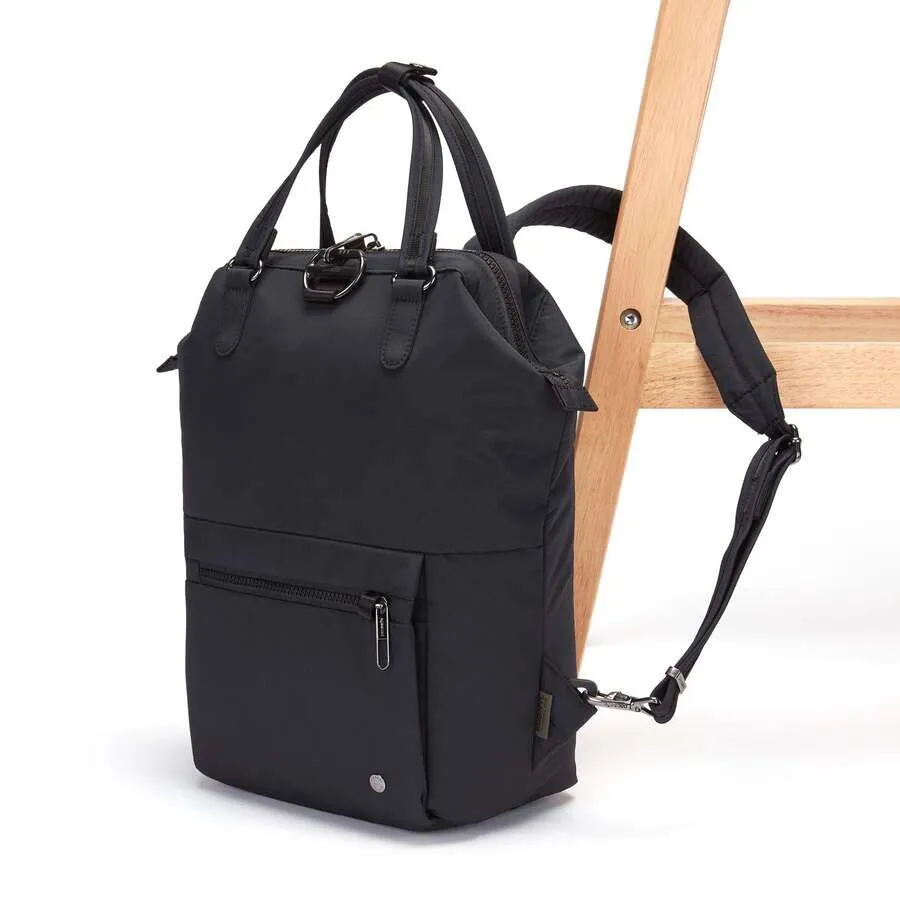 Pacsafe Citysafe CX Econyl Anti-Theft Mini Bag Backpack in Black