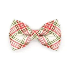 Pet Bow Tie - "Aspen" - Holiday Tartan Plaid Red Cat Bow Tie / Christmas   Wedding / For Cats   Small Dogs (One Size)