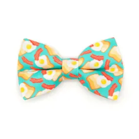 Pet Bow Tie - "Breakfast Club" - Bacon, Eggs & Toast Cat Bow Tie / Food / For Cats   Small Dogs (One Size)