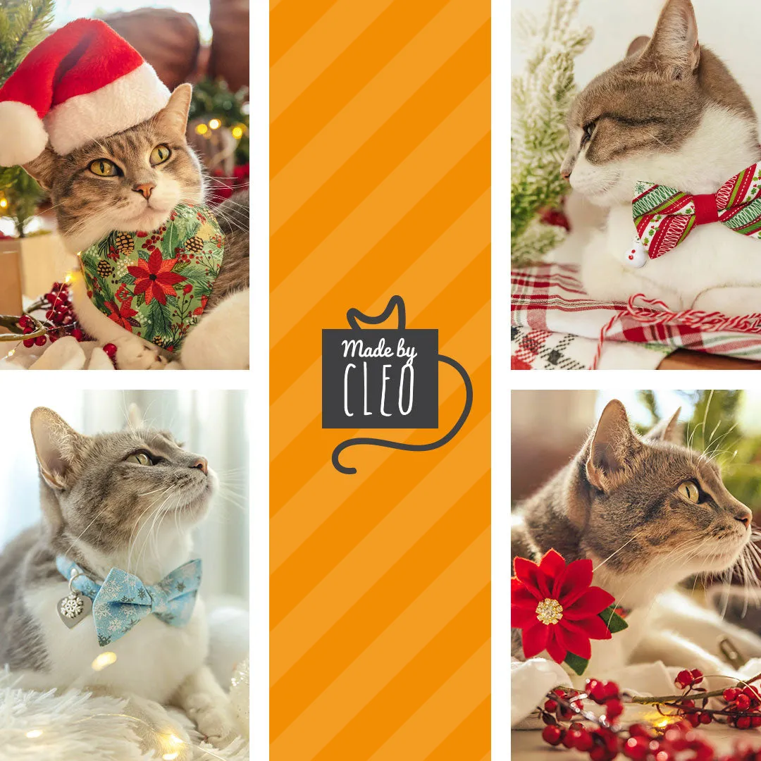 Pet Bow Tie - "Cozy Cabin Red" - Buffalo Check Plaid in Red - Fall / Winter / Holiday / Hipster - Detachable Bowtie for Cats   Dogs