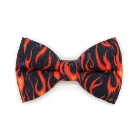 Pet Bow Tie - "Hell Fire" - Flames Cat Bow Tie / For Cats   Small Dogs (One Size)