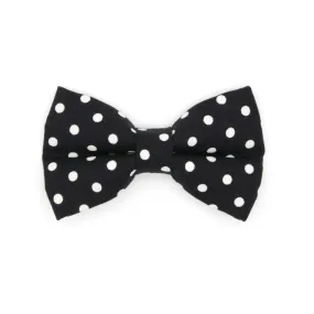 Pet Bow Tie - "Polka Dot - Black" - Glow In the Dark Black Cat Bow Tie / Wedding, Birthday, Party, Black Tie, New Year's / For Cats   Small Dogs (One Size)