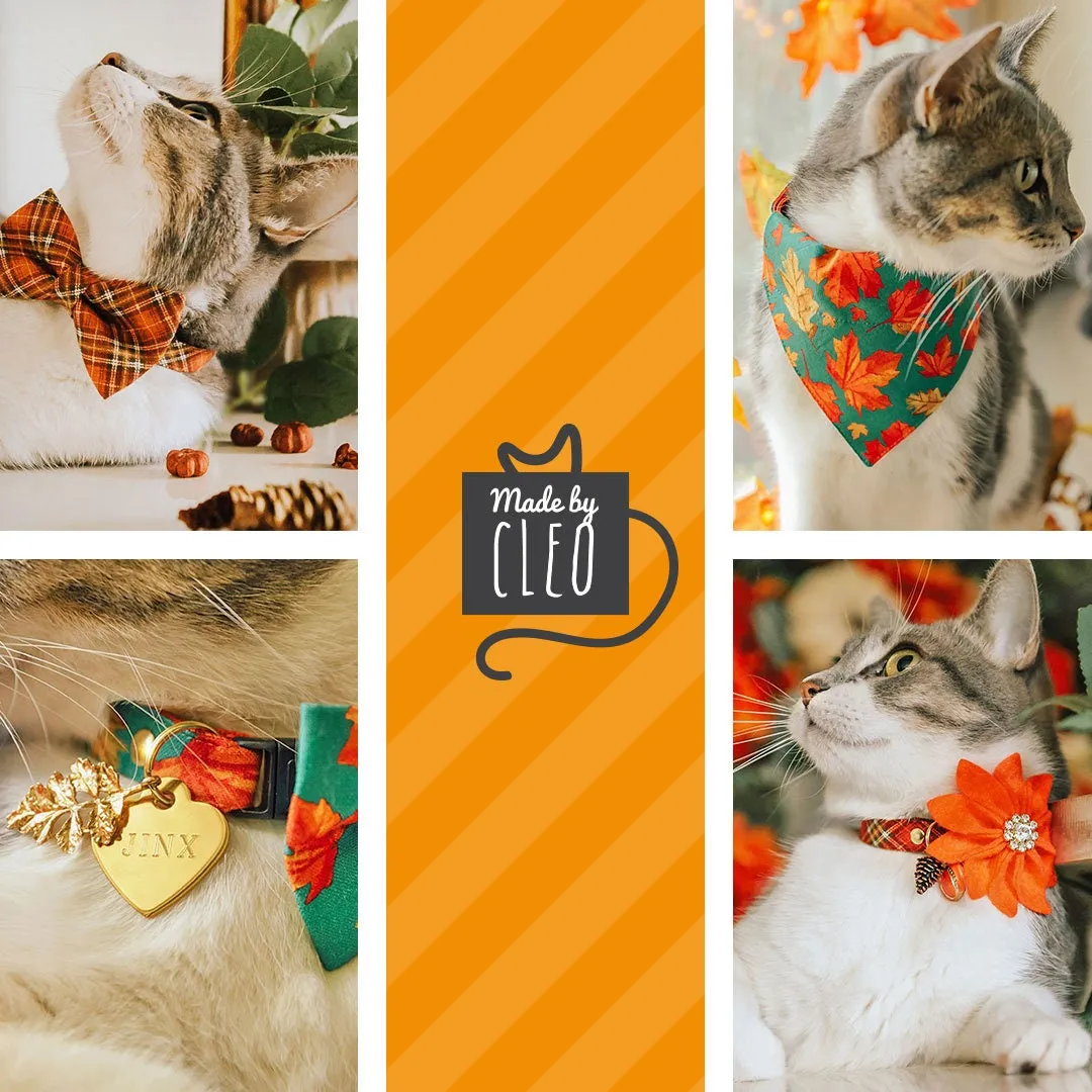 Pet Bow Tie - "Skye" - Light Blue Plaid Cat Bow Tie / Wedding, Winter, Preppy / For Cats   Small Dogs (One Size)