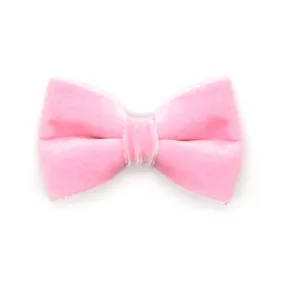 Pet Bow Tie - "Velvet - Ballet Pink" - Classic Light Pink Velvet Cat Bow Tie / For Cats   Small Dogs (One Size)