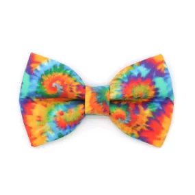 Pet Bow Tie - "Woodstock" - Rainbow Tie Dye Cat Bow / Summer, Hippie, Boho, LGBTQ  Pride, Birthday / For Cats   Small Dogs (One Size)