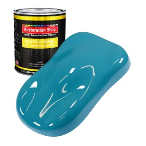 Petty Blue Acrylic Enamel Auto Paint - Gallon Paint Color Only - Professional Single Stage High Gloss Automotive Car Truck Equipment Coating, 2.8 VOC
