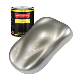 Pewter Silver Metallic Acrylic Enamel Auto Paint - Quart Paint Color Only - Professional Single Stage Automotive Car Truck Equipment Coating, 2.8 VOC