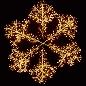 Premier Gold Starburst Snowflake with Warm White LEDs