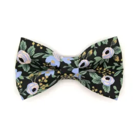 Rifle Paper Co® Pet Bow Tie - "Belladonna" - Black Floral Bow Tie for Cat / Wedding / For Cats   Small Dogs (One Size)
