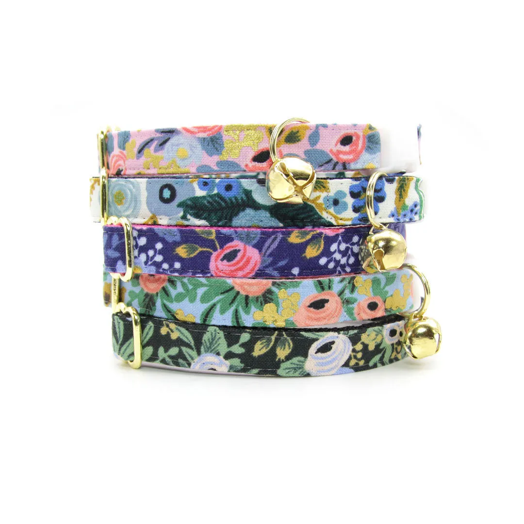 Rifle Paper Co® Pet Bow Tie - "Belladonna" - Black Floral Bow Tie for Cat / Wedding / For Cats   Small Dogs (One Size)