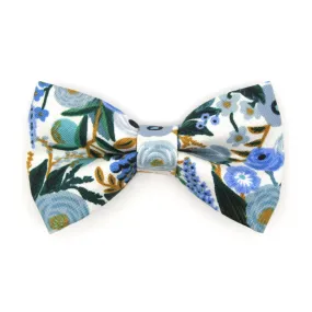 Rifle Paper Co® Pet Bow Tie - "Indigo Garden" - Blue Floral Bow Tie for Cat/ Spring   Summer / For Cats   Small Dogs (One Size)