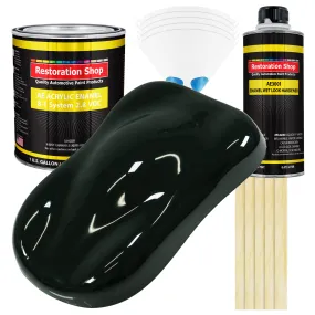 Rock Moss Green Acrylic Enamel Auto Paint - Complete Gallon Paint Kit - Professional Single Stage Automotive Car Truck Coating, 8:1 Mix Ratio 2.8 VOC