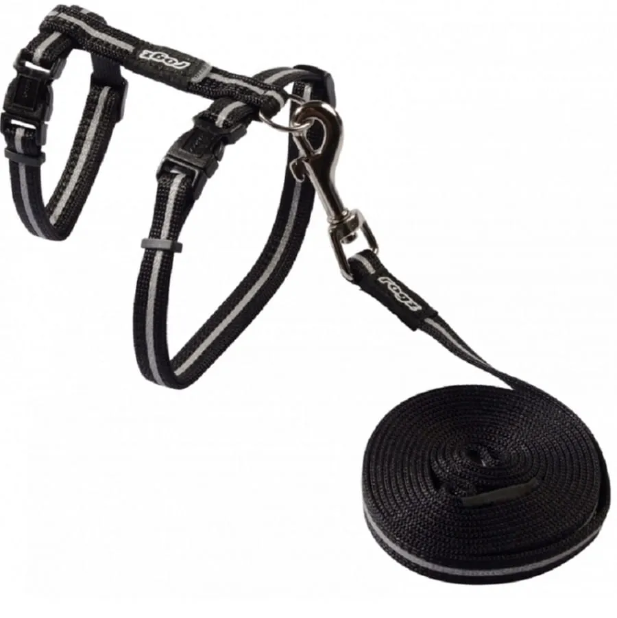 Rogz Alleycat Harness Lead Black