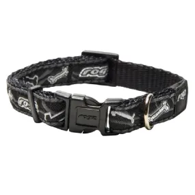 Rogz Fancy Collar Black Bones