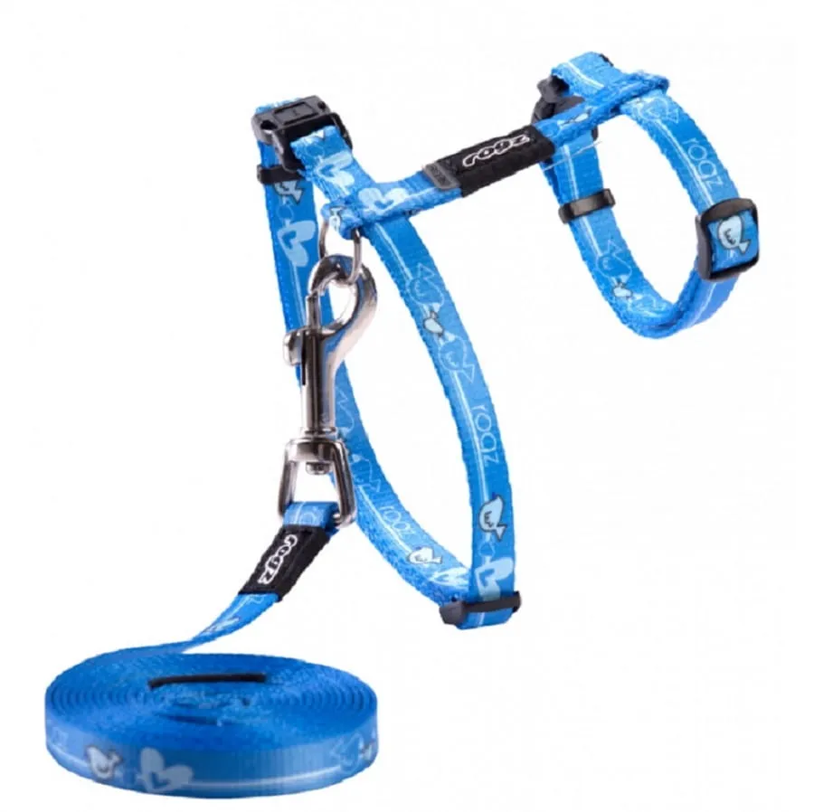 Rogz Kiddycat Harness Lead Royal Birds