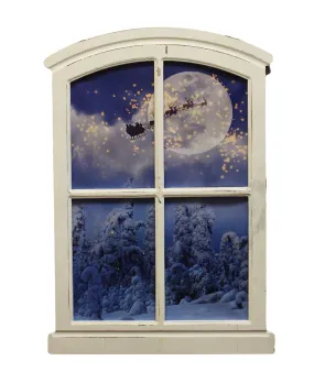 Santa And Sleigh LED Canvas
