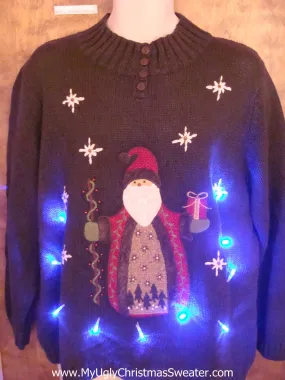 Santa the Wise Man Light Up Ugly Christmas Jumper