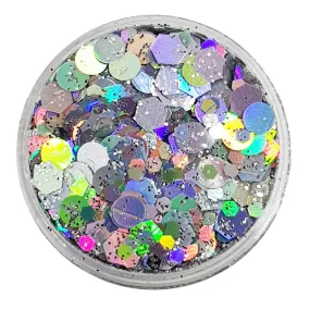 Silver Festival Glitter (Holographic Chunky Glitter Mix) - Silver Shimmer