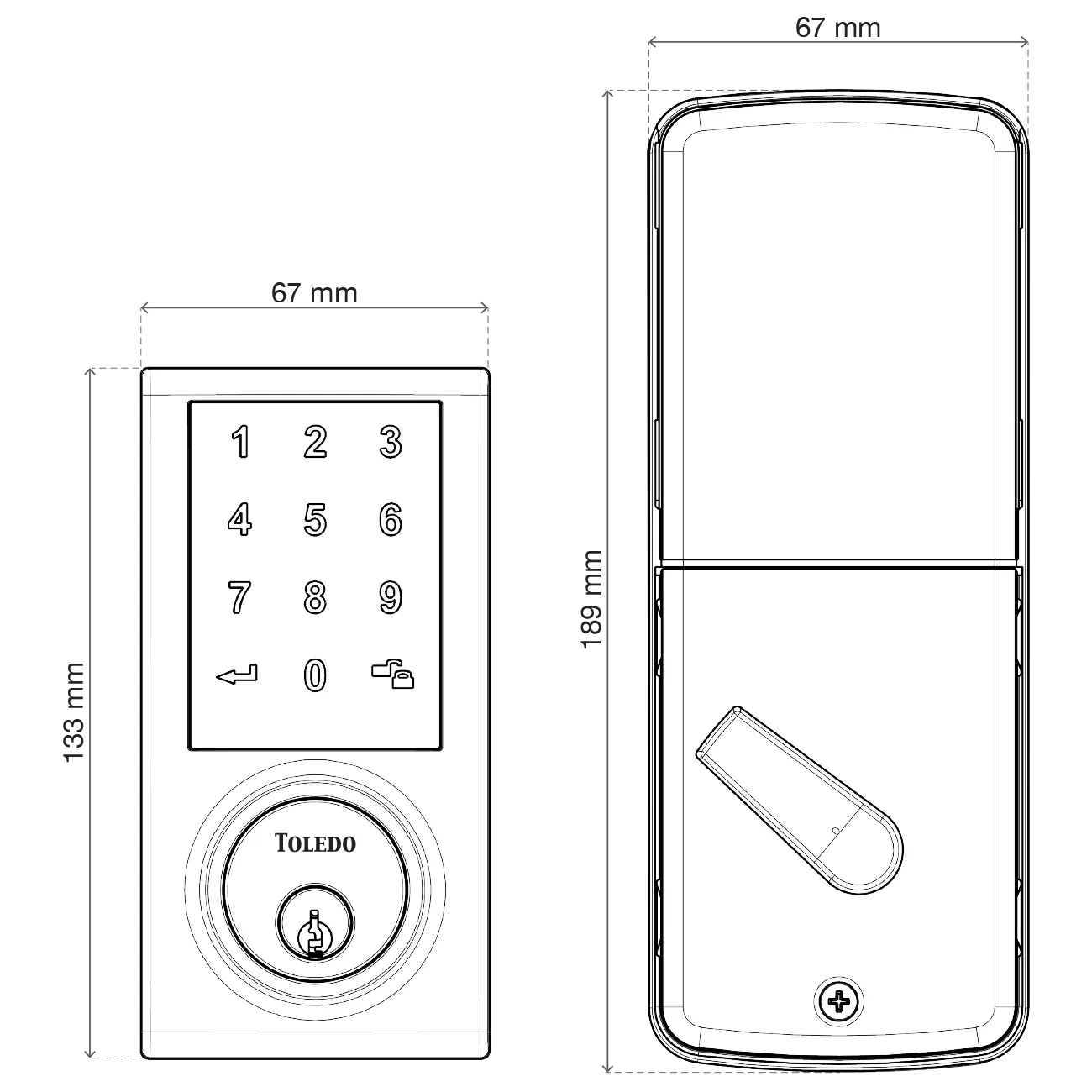 Single Cylinder / Electronic Deadbolt / Touchscreen / V180TBLE