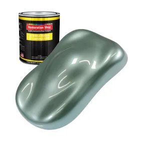 Slate Green Metallic Acrylic Enamel Auto Paint - Quart Paint Color Only - Professional Single Stage Automotive Car Truck Equipment Coating, 2.8 VOC