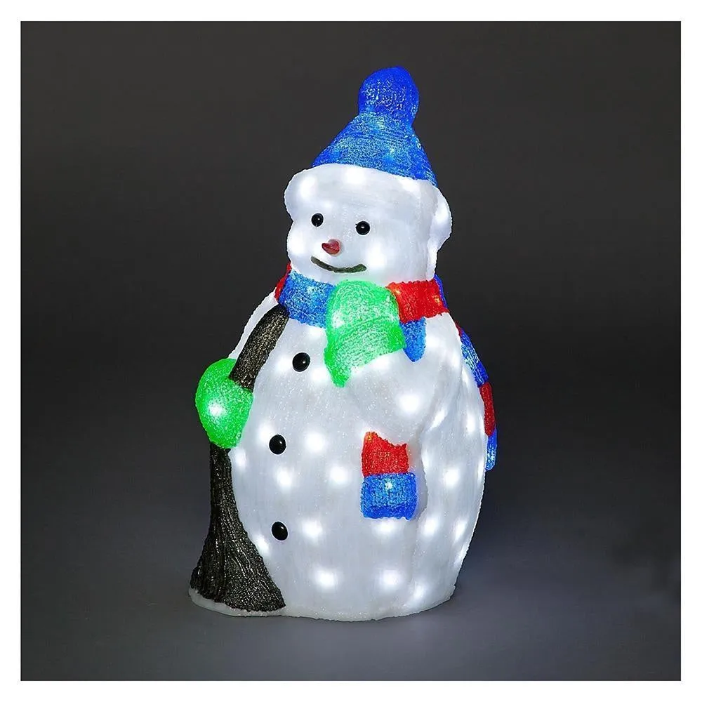 Snowtime Acrylic Snowman with LEDs