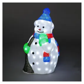 Snowtime Acrylic Snowman with LEDs