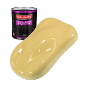 Springtime Yellow Acrylic Urethane Auto Paint - Quart Paint Color Only - Professional Single Stage High Gloss Automotive, Car, Truck Coating, 2.8 VOC