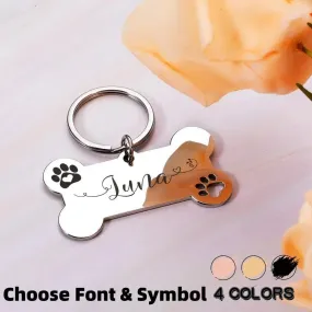 Stylish Engraved Stainless Steel Pet Tags for Dogs and Cats: Personalized Design for Safety and Style