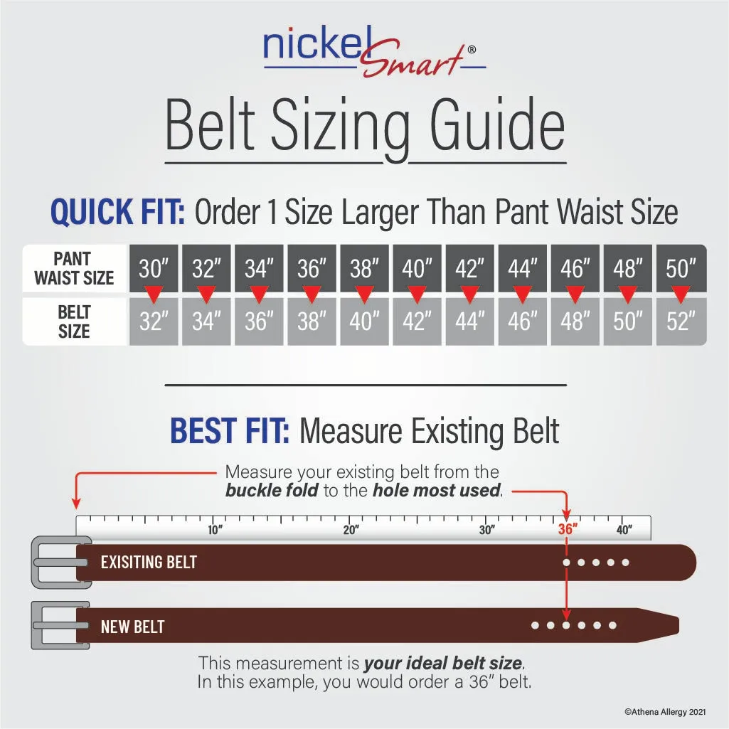 The Classified Dress Black Leather Belt by Nickel Smart®