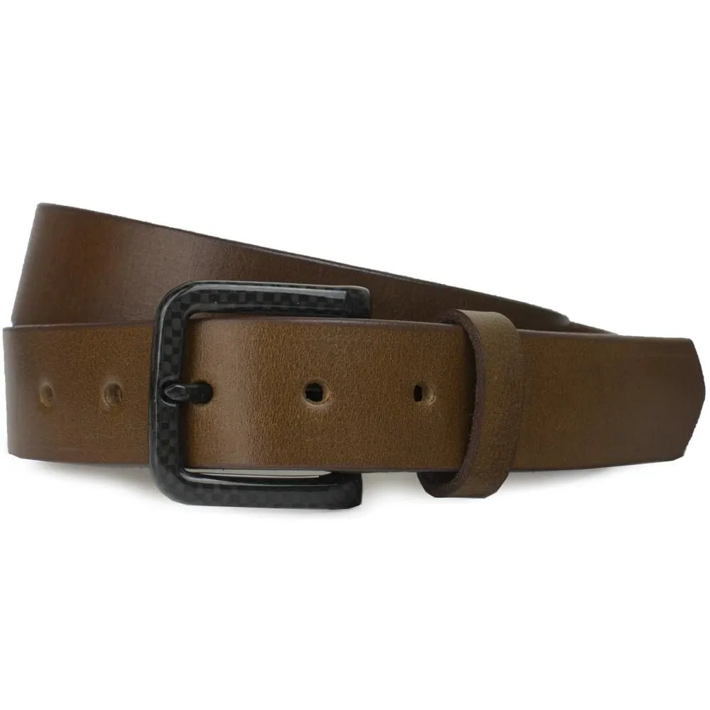 The Specialist Brown Dress Belt by Nickel Smart®