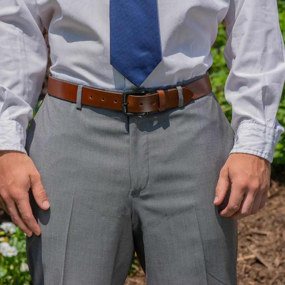 The Specialist Brown Dress Belt by Nickel Smart®
