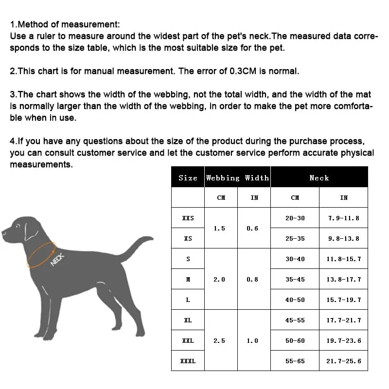Truelove Adjustable Reflective Nylon Pet Collar with Neoprene Padding for Dogs and Cats - Model TLC5371