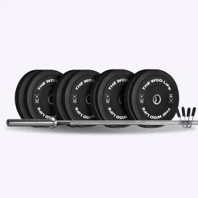 TWL - Men's 200Kg Everyday Barbell and Bumper Plate Package [PRE-ORDER]