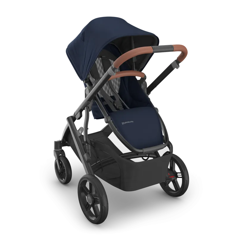 UPPAbaby Vista V3 Stroller - Noa (Navy / Carbon Frame / Saddle Leather)