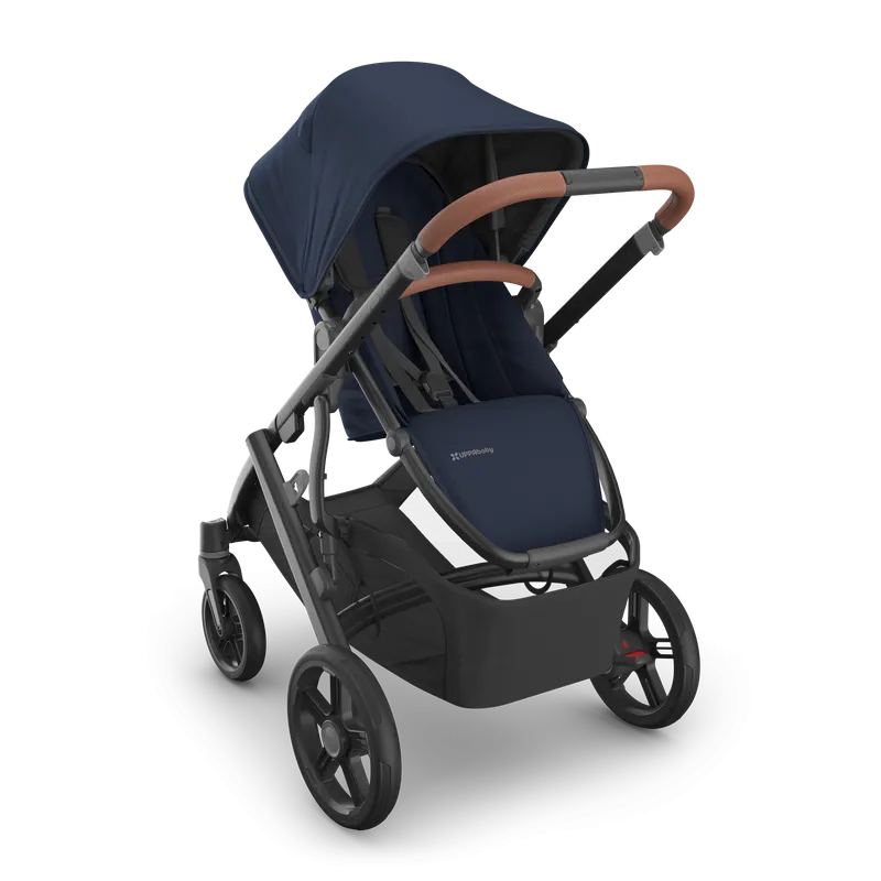 UPPAbaby Vista V3 Stroller - Noa (Navy / Carbon Frame / Saddle Leather)