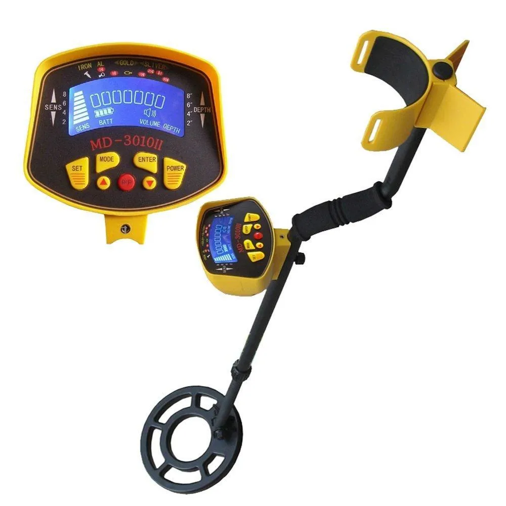 VEVOR MD-3010II Metal Detector Waterproof Deep Sensitive Search with LCD Display Hunter Gold Digger 8&quot;